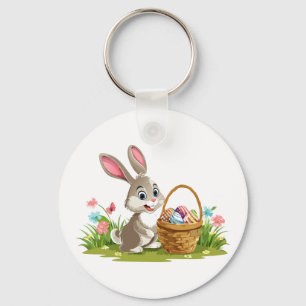 Easter bunny keychain