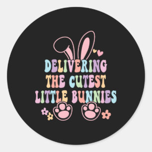Easter Bunny Labor And Delivery Nurse Mother Classic Round Sticker