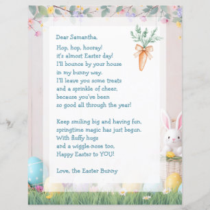 Easter Bunny Letter and Games for Children