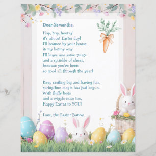 Easter Bunny Letter and Games for Children