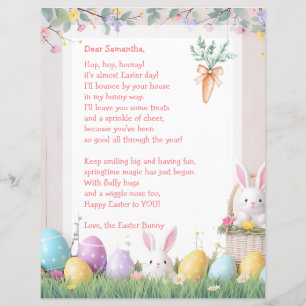 Easter Bunny Letter and Games for Children
