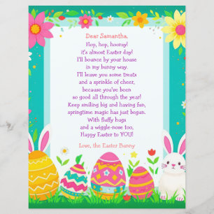Easter Bunny Letter and Question Game for Children