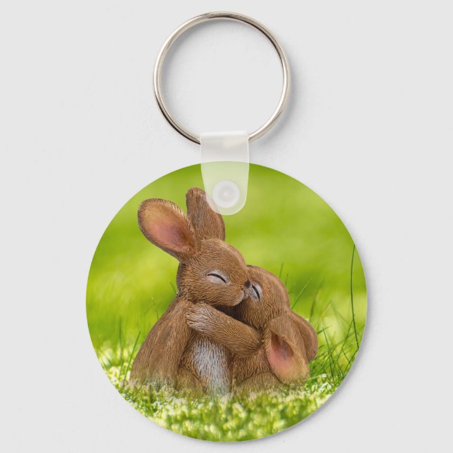 Easter Bunny Lovers Keychain (Front)
