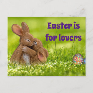 Easter Bunny Lovers Postcard