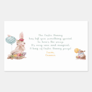 Easter Bunny Magical Poop Candy Sticker Label