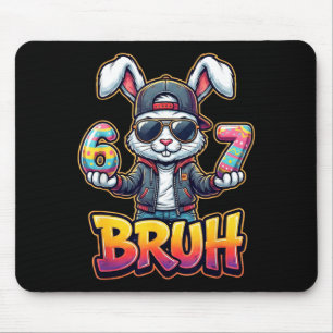 Easter Bunny Meme Bruh – Funny 6 7 Easter Eggs Des Mouse Pad