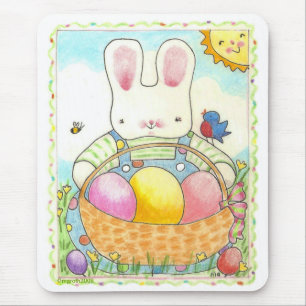 Easter bunny mouse pad