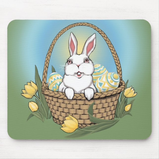 Easter Bunny Mousepad Festive Easter Decorations (Front)