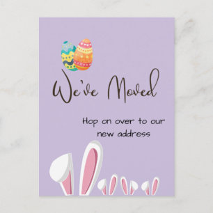 Easter Bunny Moving Announcement New Address