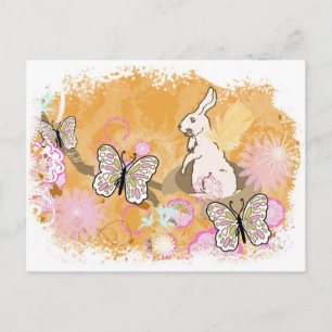 Easter Bunny Nest Holiday Postcard