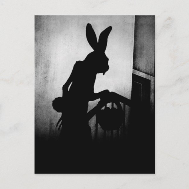 Easter Bunny Nosferatu Shadow Postcard (Front)