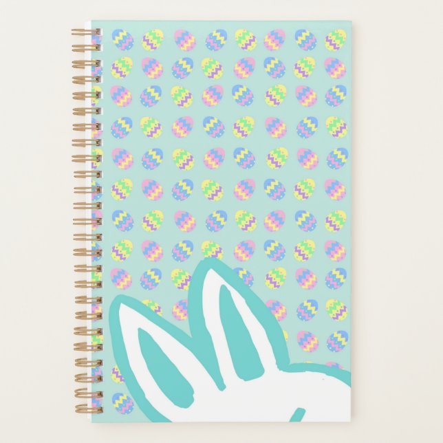 Easter Bunny Notebook, Easter Basket Stuffer Planner (Front)