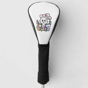 Easter Bunny Nurse Stethoscope Cute Rabbit Scrub Golf Head Cover