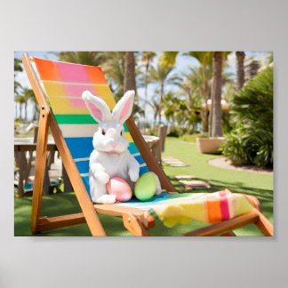 Easter Bunny on Holiday Poster