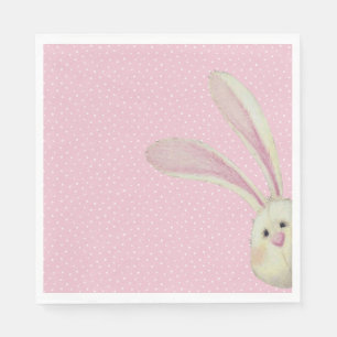 Easter Bunny on Polka Dots Napkin