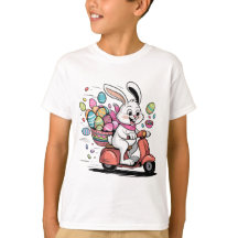 Easter Bunny on Scooter Tshirt