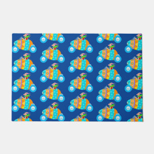 Easter Bunny on Vacation Doormat