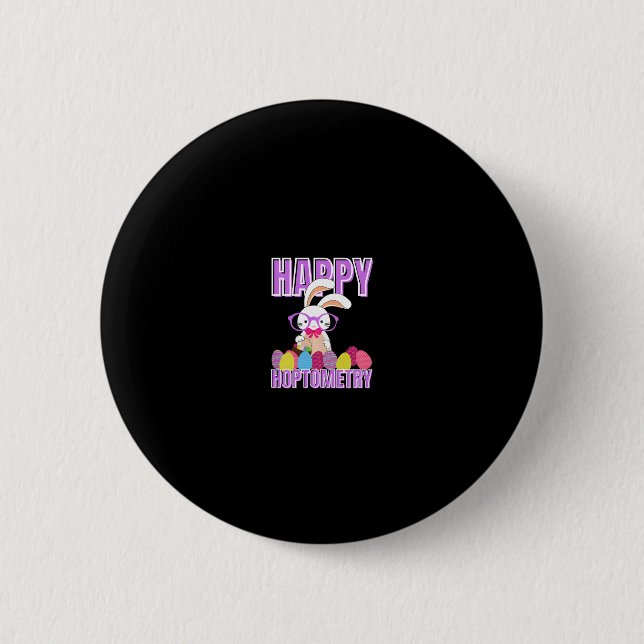 Easter Bunny Optometry Group Optometrists Optician 2 Inch Round Button (Front)