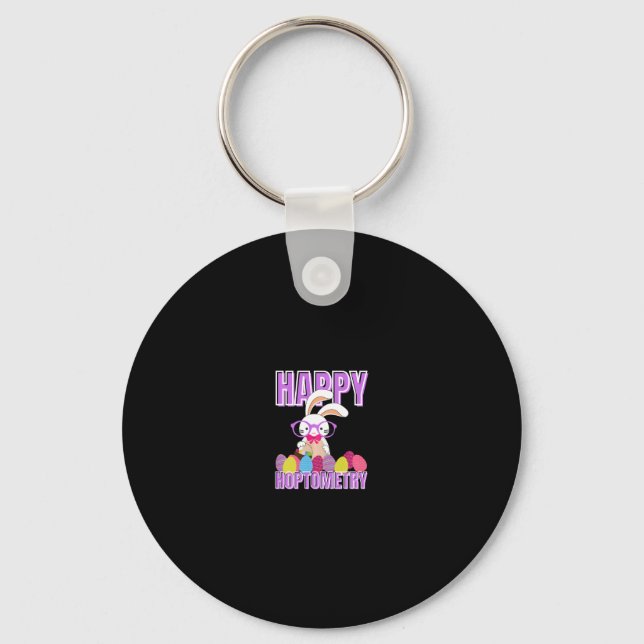 Easter Bunny Optometry Group Optometrists Optician Keychain (Front)