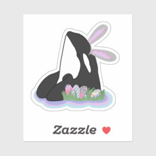 Easter Bunny Orca Sticker