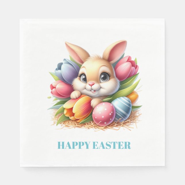 Easter Bunny Paper Napkins (Front)