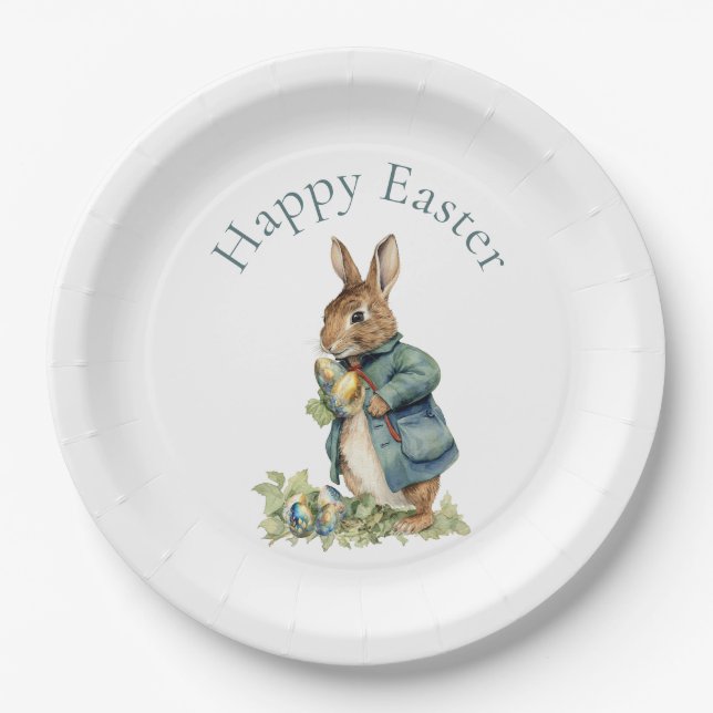 Easter bunny paper plate (Front)