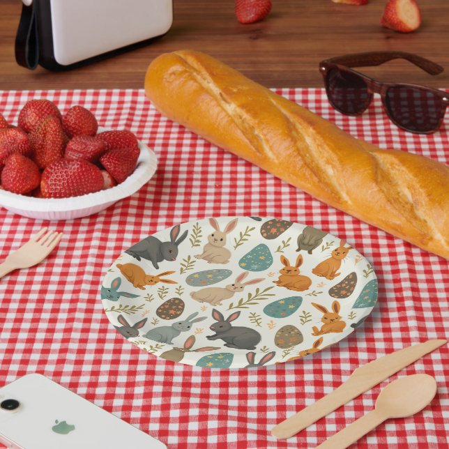 Easter bunny  paper plate (Picnic)