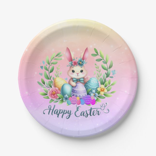Easter Bunny  Paper Plate (Front)