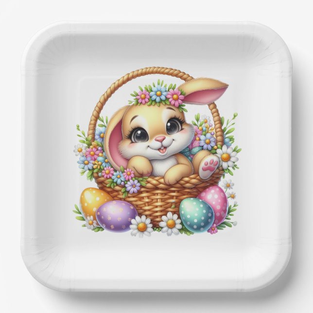 Easter Bunny  Paper Plate (Front)