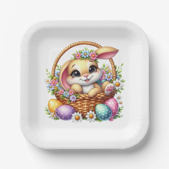 Easter Bunny  Paper Plate (Front)