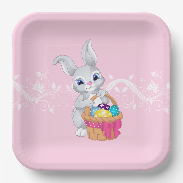 Easter Bunny Paper Plates (Front)
