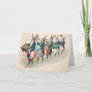 Easter Bunny Parade Band Egg Holiday Card