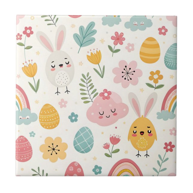 Easter Bunny Pattern Tile (Front)