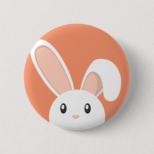 Easter Bunny peeping 2 Inch Round Button (Front)