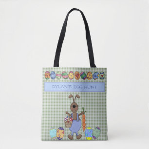 Easter Bunny - Personalized Easter Egg Hunt   Tote Bag