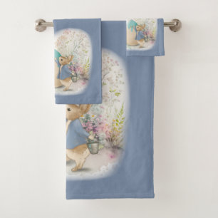 easter bunny peter bath towel set