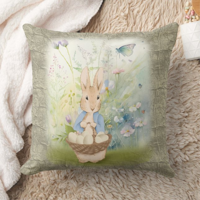  Easter Bunny Peter Throw Pillow (Blanket)