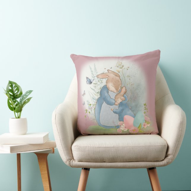 Easter Bunny Peter Throw Pillow (Chair)