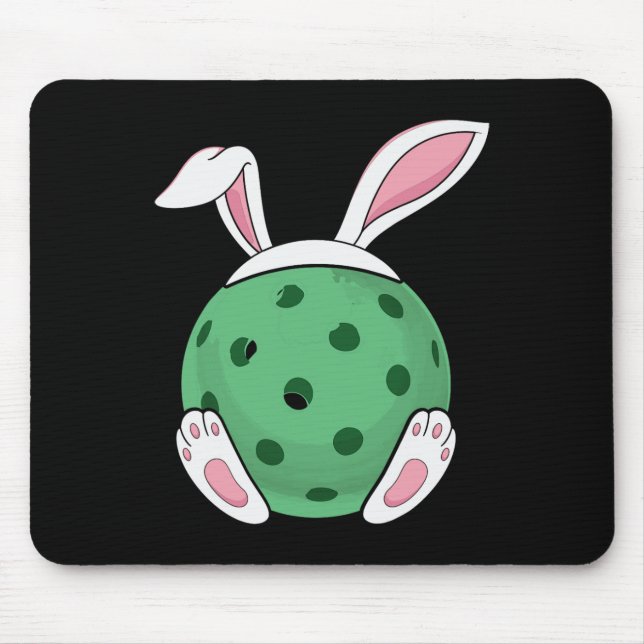 Easter Bunny Pickleball - Fun Easter Pickle Ball R Mouse Pad (Front)