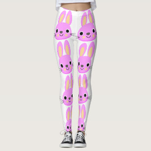EASTER BUNNY PINK BUNNY LEGGINGS