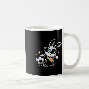 Easter Bunny Playing Soccer Cute Footll Boys Kids Coffee Mug
