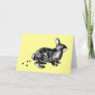 Easter Bunny Poo Holiday Card
