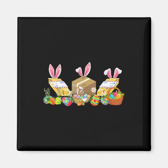 Easter Bunny Postal Worker Tools Costume Hunting E Magnet (Front)