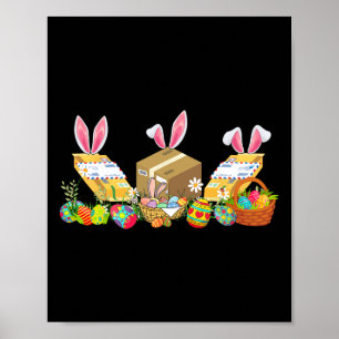 Easter Bunny Postal Worker Tools Costume Hunting E Poster