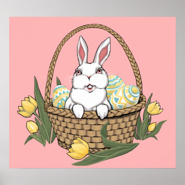Easter Bunny Poster Festive Easter Party Decor (Front)