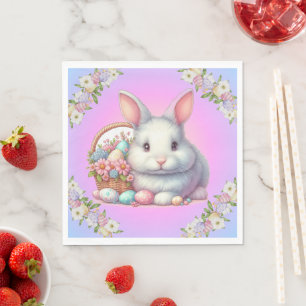 Easter Bunny Pretty Pastel Napkin