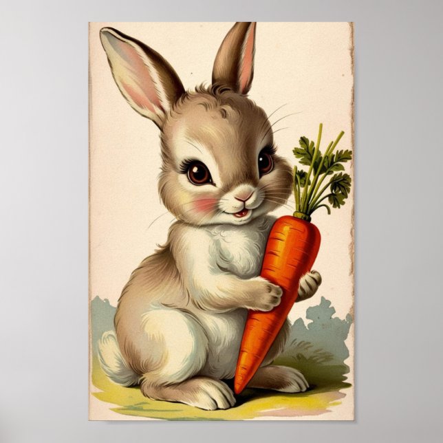 Easter Bunny Print Nursery Wall Art (Front)