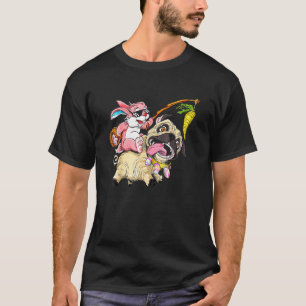 Easter Bunny Pug Easter Basket Eggs T-Shirt