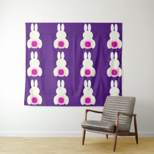 Easter Bunny Purple Tapestry