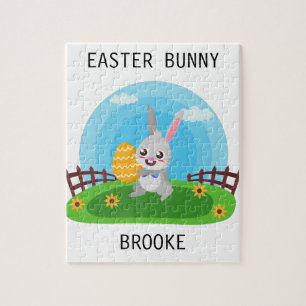 Easter bunny puzzle personalized.